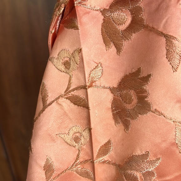 Vintage Handmade Peachy Keen Satin Dress - Picture 10 of 16
